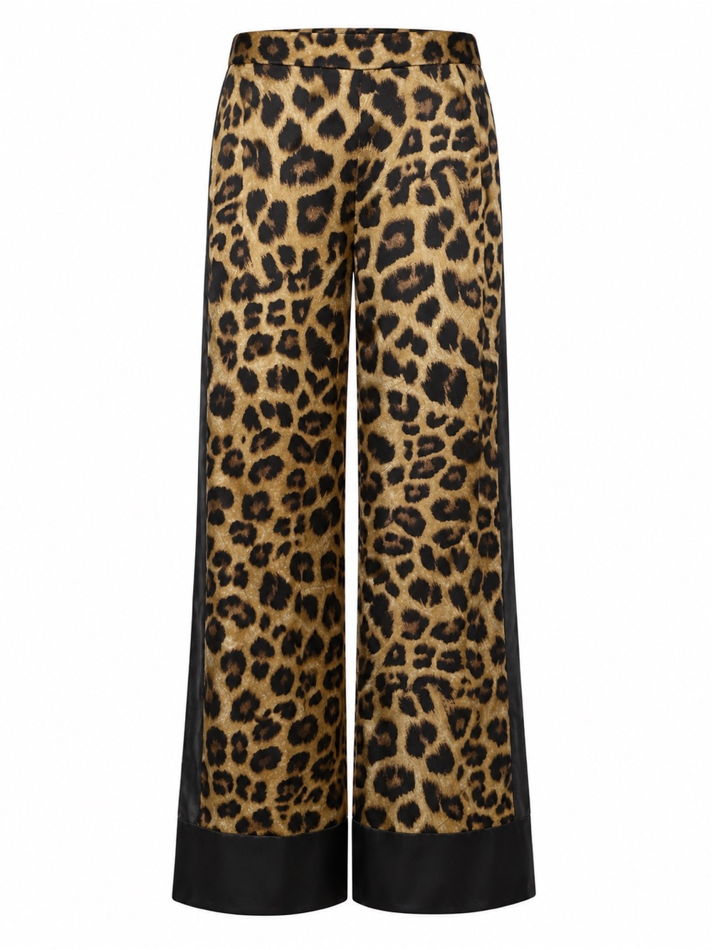 Missguided Wide Leg Satin Flowy Animal Print Pants size 10